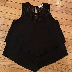 Black lacey tank